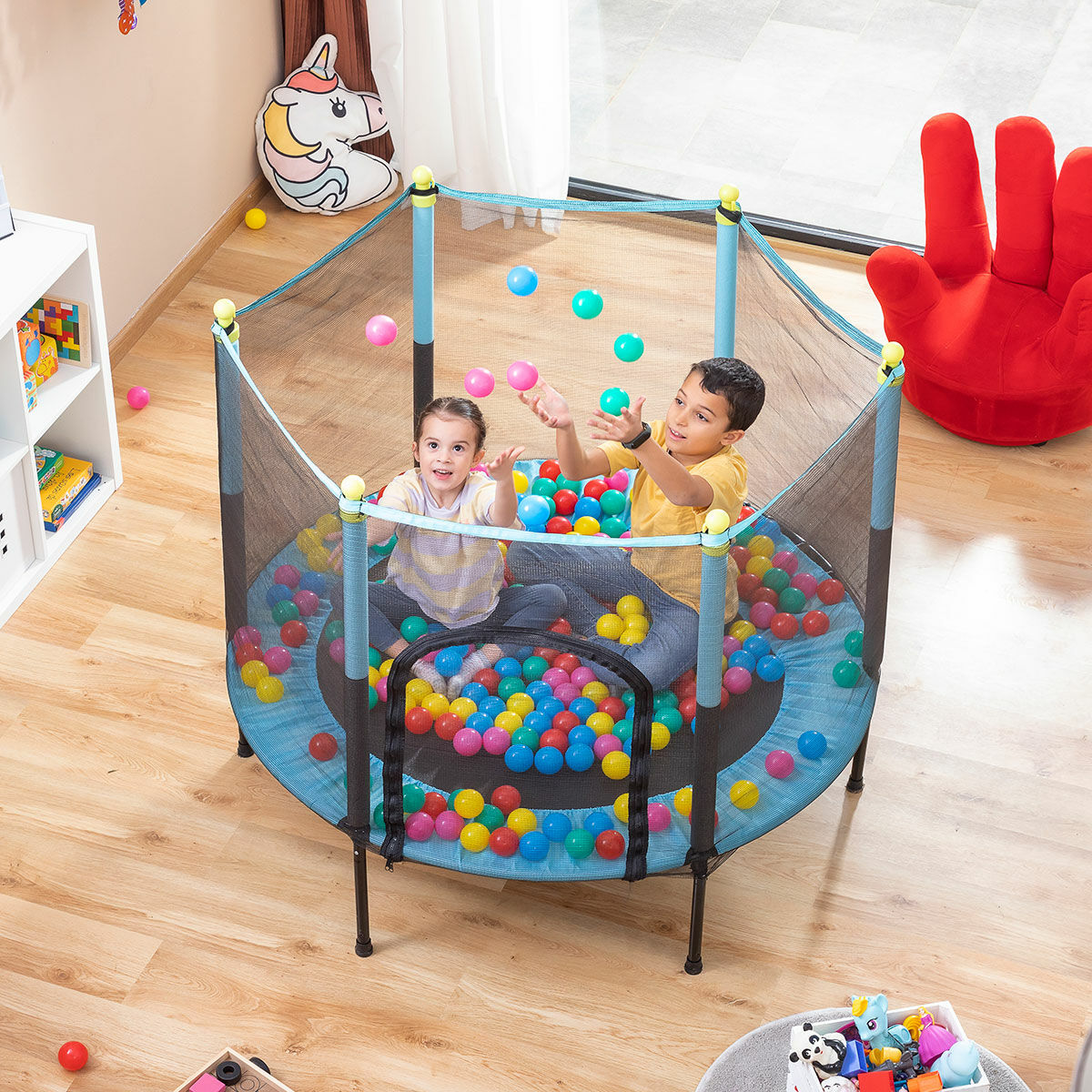 Children's Trampoline With Safety Net